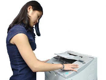 Women using a Kyocera printer. Wisconsin Copy & Business Equipment provides business equipment from the following manufactures Kyocera Document Solutions, Gestetner, NEC, MBM, Standard Duplicating, Mita Copystar, FP Mailing Systems, Riso.